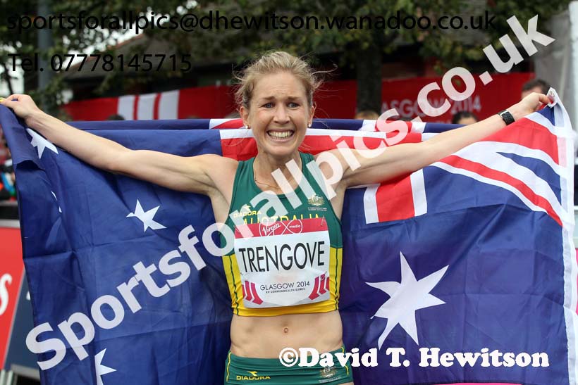 Jess Trengove (Australia) 3rd in the womens Commonwealth Games Marathon, Glasgow. Photo: David T. Hewitson/Sports for All Pics